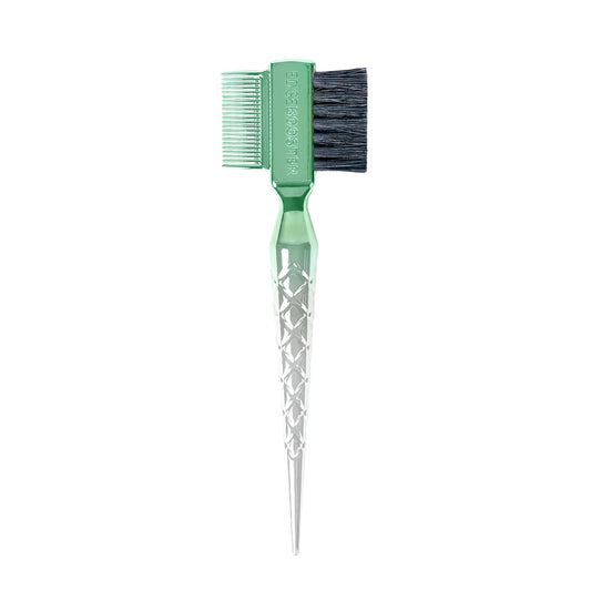 STYLE FACTOR EDGE BOOSTER® Hammer Brush Rat Tail– Double-Sided Edge Control Brush & Comb with Boar Bristles – For Edges, Slick Backs, Baby Hair Styling, and Taming Flyaways- Travel Size
