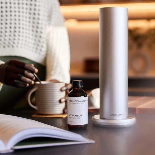 Aromatech Fresh Cotton and Bergamot Essential Oil Blend: Luxury Hotel Inspired Aromatherapy with Bergamot, Fresh Cotton & Sandalwood for Ultrasonic Diffusers & Nebulizers - 4 fl oz, 120 mL