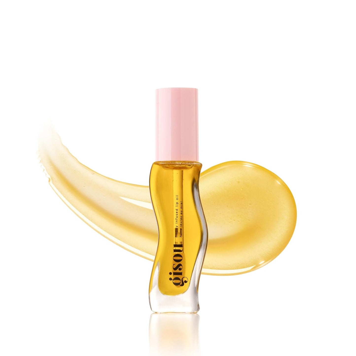 Gisou Honey Infused Hydrating Lip Oil, Nourishing Moisturizer for Dry Lips, High Shine, Smooth Finish, Clear Golden Glow, Fresh Honey Scent, 8ml