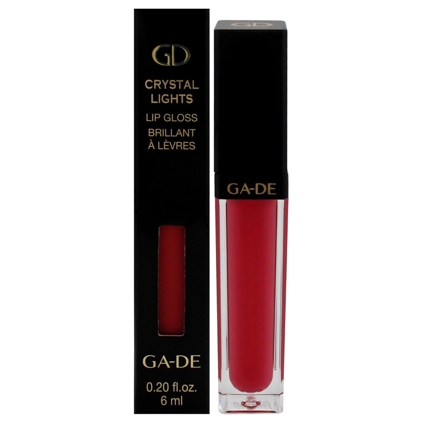 GA-DE Crystal Lights Lip Gloss, 821 - Enriched with Light-Reflecting Crystal Pearls - Smooth Silky, Rich Color - Moisturizes and Adds Shine - 0.2 oz