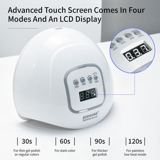 JODSONE U V LED Nail Lamp, Nail Dryer for Gel Polish, Led Light with Automatic Sensor & 4 Timers