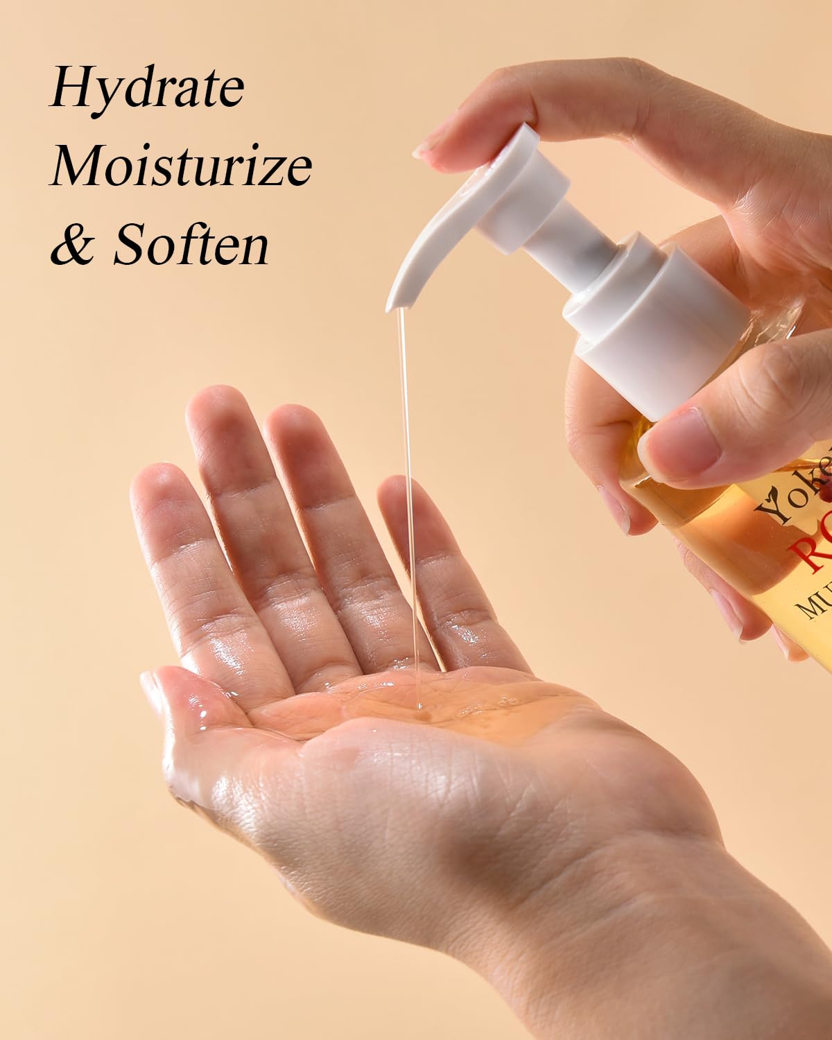 Yoken Multi-Used Body Oil For Skin,Face,Hair and Nails,Multi Purpose Organic oil With Rose Petals,Vitamin E & Almond Oil Nourishing & Hydrating,Body Oil for Moisture & Skin After Bath Oil,8 Fl Oz