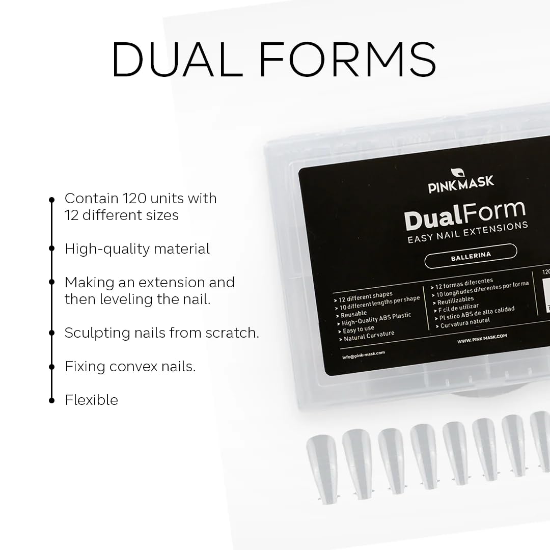 Professional Dual Forms - Full Square - 120 Units for Nail Extensions