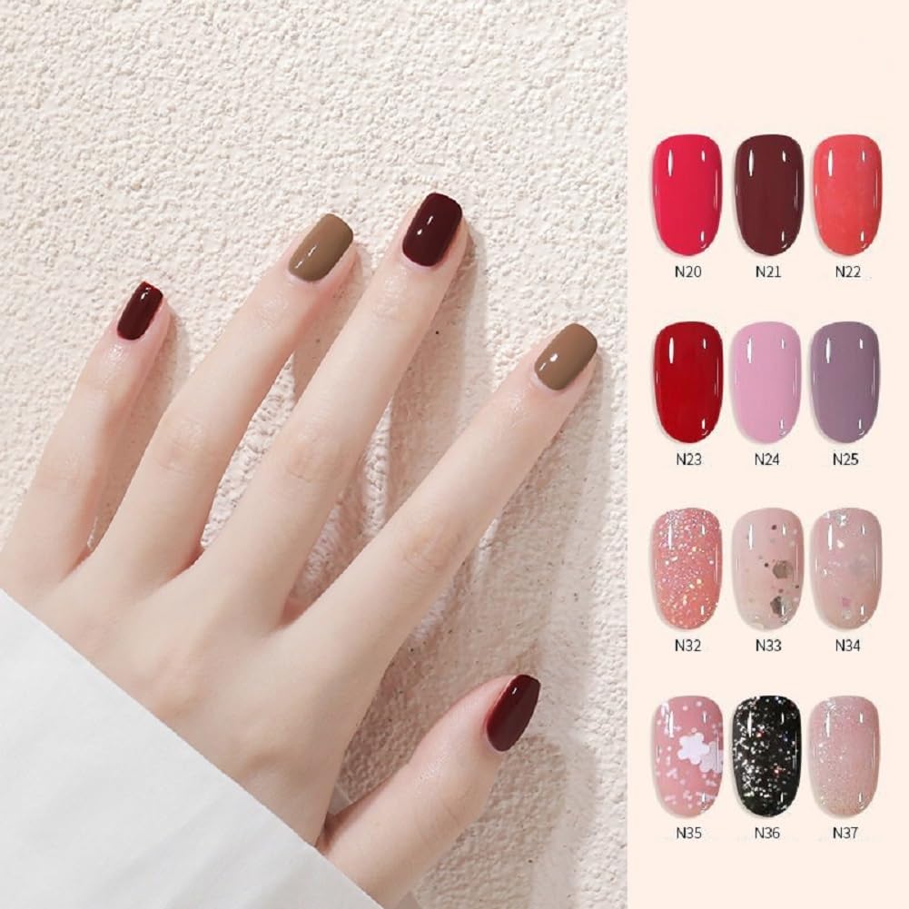 Nail Polish set - Nail Lacquer Quick Dry, Full Size, Vibrant, Colorful, Trendy, Glitter, Glossy, Metallic, Matte Nail Art Nail Shades (N4 Classic nude, 52g)