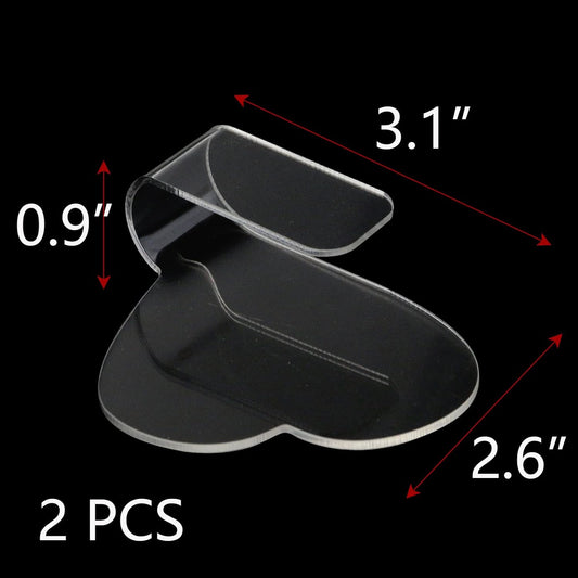 Acrylic Hand Makeup Mixing Palette Hand Held Heart-Shaped Palette for Cosmetic Foundation Eyeshadow Nail Art-2pcs