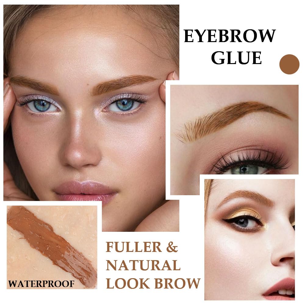 Tinted Thickening Brow Mascara,Brow Fast Sculpt,Waterproof, Transfer-proof, Brush to Fill in Eyebrows and Cover Gray Hairs - Cruelty Free - Light Medium Brown (1pc 03 Auburn)