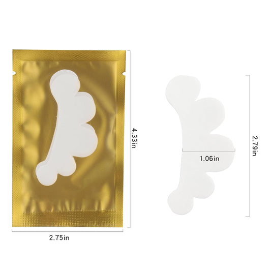 100 Pair Set Eye Gel Pads For Eyelash Extensions Lint Free Patches Beauty Tools (Gold)