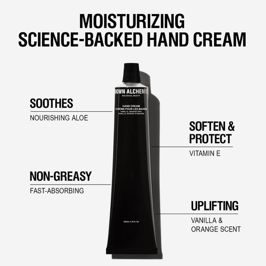 Grown Alchemist Hand Cream - Vanilla and Orange Peel. Non-Greasy Moisturizer that Soothes and Softens Hands (65ml).