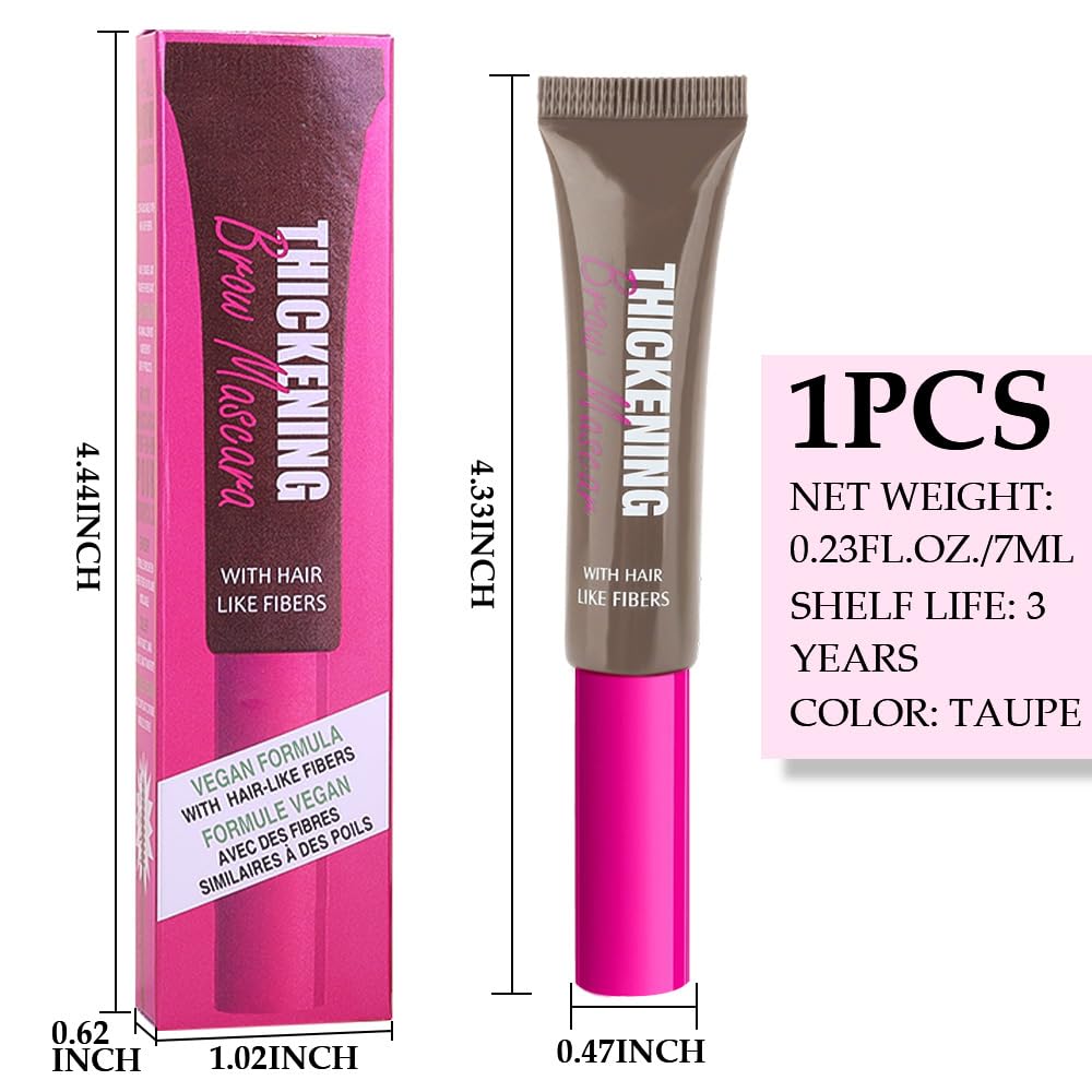 Tinted Thickening Brow Mascara,Brow Fast Sculpt,Waterproof, Transfer-proof, Brush to Fill in Eyebrows and Cover Gray Hairs - Cruelty Free - Light Medium Brown (1pc 05 Cool Ash Brown)