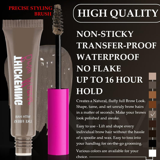 Kaely Thickening Brow Mascara,Tinted Eyebrow Gel Waterproof,Eyebrow Color Makeup,Brow Fast Sculpt,Vegan,Cruelty Free,maquillaje gel para cejas a prueba de agua,05 Cool Ash Brown