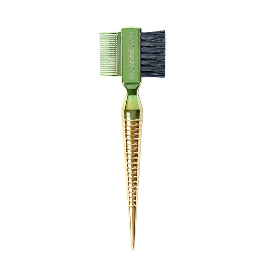 STYLE FACTOR EDGE BOOSTER® Hammer Brush Rat Tail– Double-Sided Edge Control Brush & Comb with Boar Bristles – For Edges, Slick Backs, Baby Hair Styling, and Taming Flyaways- Travel Size
