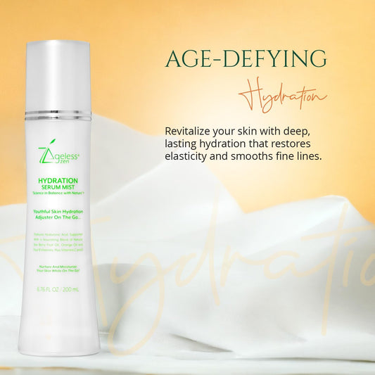 Hydrating Serum Mist (6.26 + 1.35) FL OZ - (Comes with Refill) - Improves Tone & Texture – Calms, hydrates, refreshes Sensitive Skin - Hyaluronic Acid Serum, E Vitamins - Anti-Wrinkle