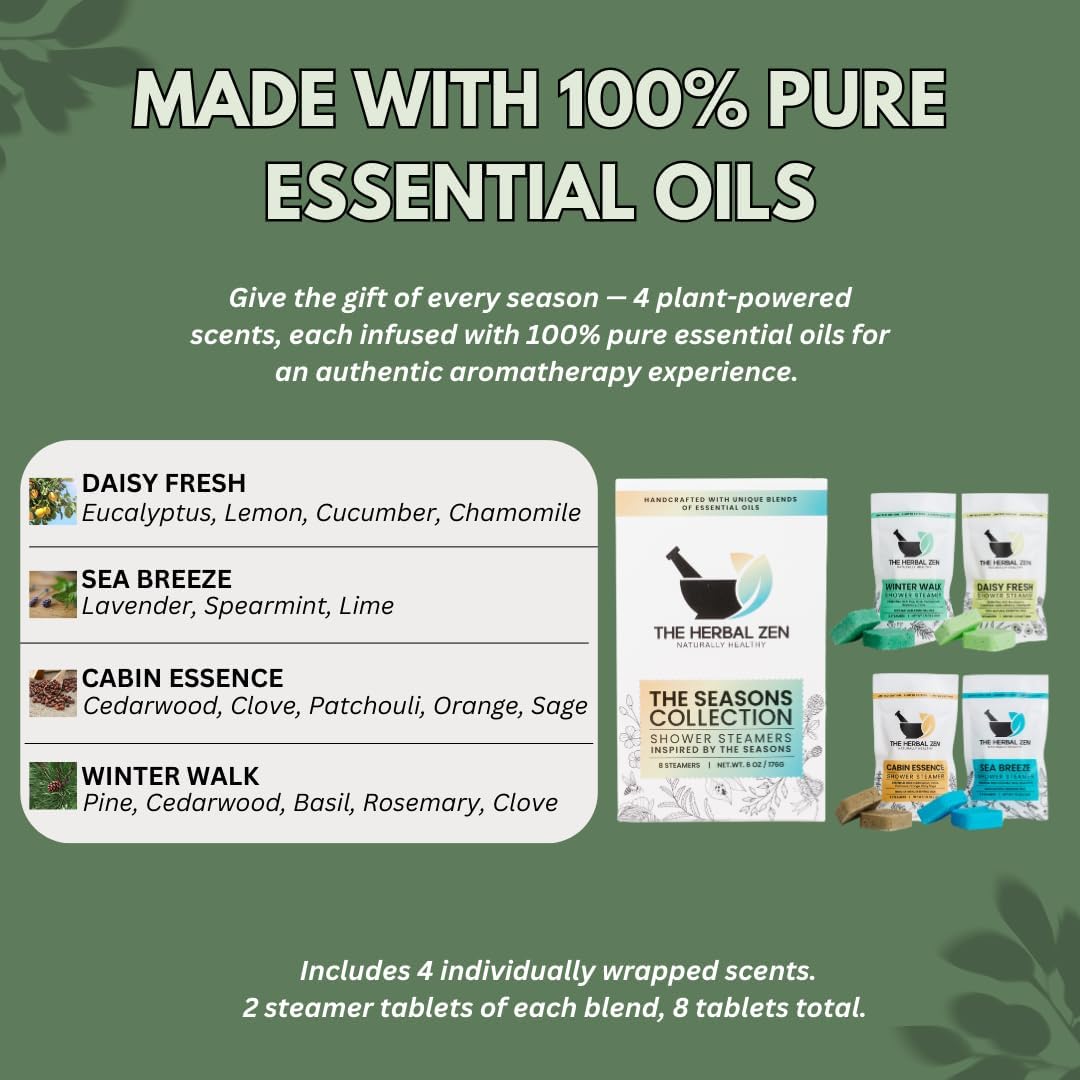 Shower Steamers Aromatherapy Variety Pack - Shower Bombs Made in The USA - Aromatherapy Bath Gifts for Women - Back to School Gift - Shower Tablets Mothers Day Gift (Seasonal Variety Pack)