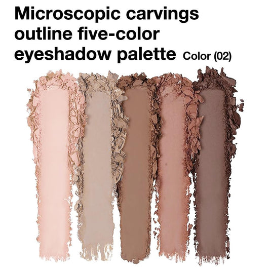 5 Colors Matte Eyeshadow Makeup Palette,Nude Pink Light Dark Brown Natural Neutral Eye Shadow Palette,Long Lasting Waterproof Naturing-Looking Women Girls Eye Shadow