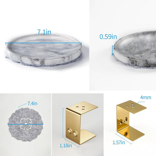 7.1-Inch Marble Incense Holder, Long Incense Holder for Sticks, Large Incense Sticks Holder for Meditation Yoga SPA, Incense Burne for Palo Santo/Sage/Cone/(Grey and White)