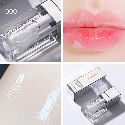 Hydrating Lip Glow Oil Moisturizing Plumping Lip Tint Lip Gloss Transparent Lip Balm Long Lasting Nourishing Repairing Lightening Lip Lines (000# CLEAR)
