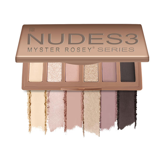 Nudes Series Mini Eyeshadow Palette, Velvety Matte Finish, 6 Nude Taupe & Brown Neutral Eye Shadows, Travel Friendly Size, Vegan, Cruelty-free,Long-lasting