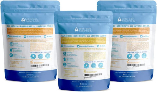Detox Bath Bundle (3 Pack with Scoop Total 6 Lbs) Detoxifying Soaks with Detox Foot Soak and Turmeric Bath Soak Made with Epsom Salt and Pure Essential Oils Plus Vitamin C Three 2 Lbs Pouches