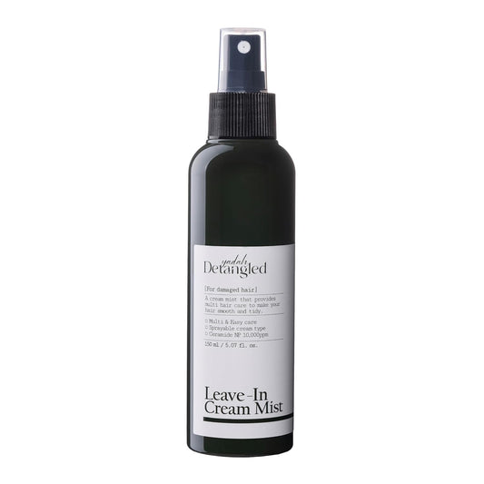 YADAH Detangled Leave-In Cream Mist, 5.07 Fl oz | Non-Greasy Hydration with Ceramide NP, Jojoba Oil & Keratin | Restores Shine, Repairs Damage, Prevents Frizz for All Hair Types