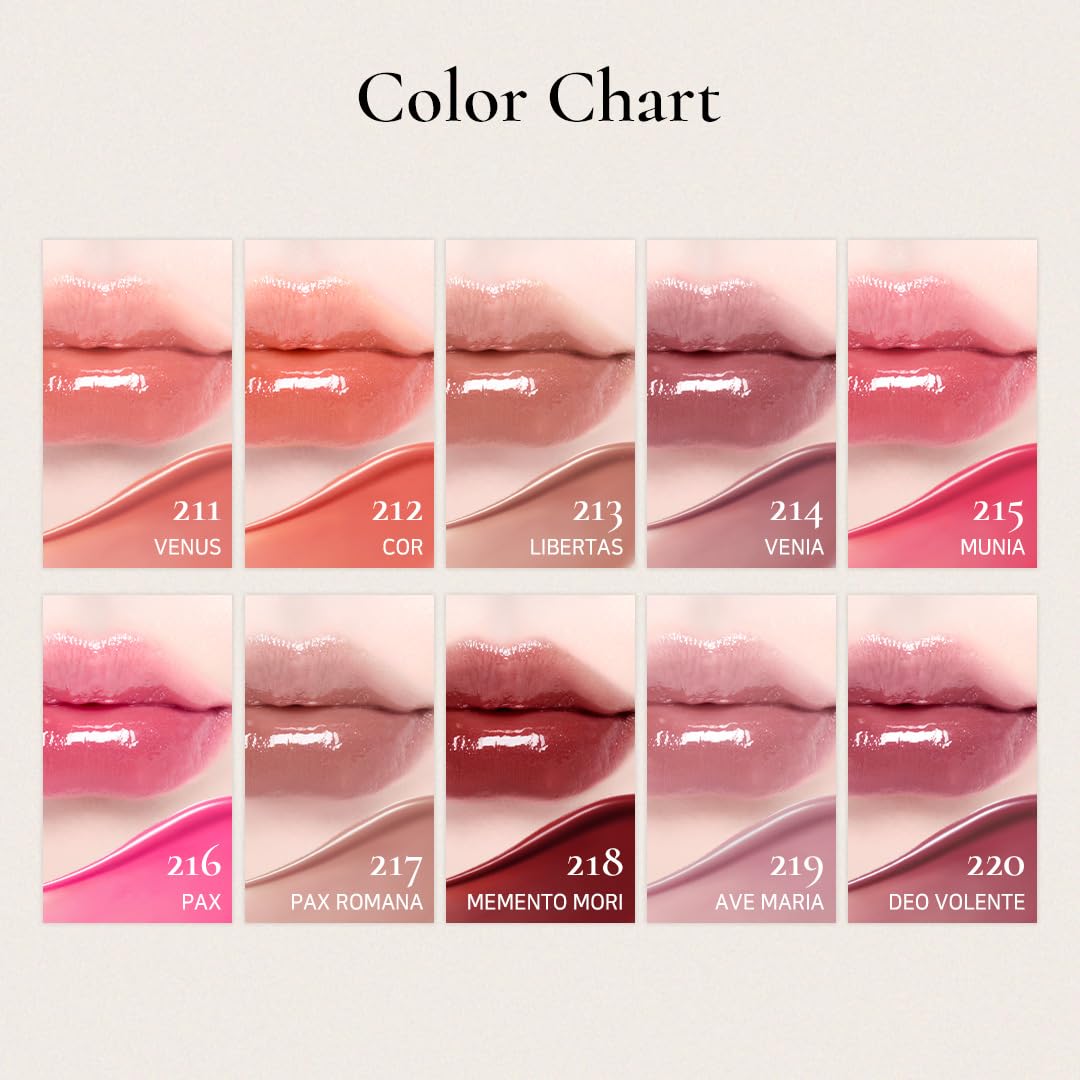 DINTO Blur-Glowy Lip Tint - Glossy Finish, Hydrating, Long Lasting, Lightweight Texture, Non-Sticky, Vegan & Cruelty-Free, K beauty (219 Ave Maria, 0.11 fl.oz)