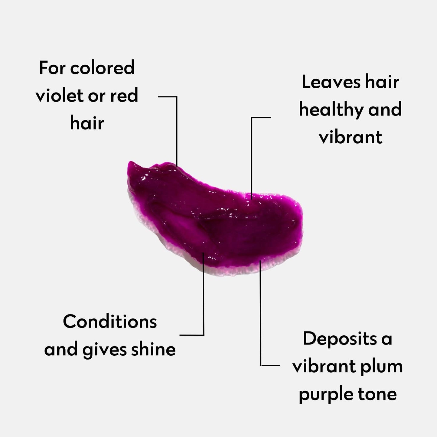 Four Reasons Color Mask - Plum - (27 Colors) Toning Treatment, Color Depositing Conditioner, Tone & Enhance Color-Treated Hair - Semi Permanent Hair Dye, Vegan and Cruelty-Free, 6.76 fl oz