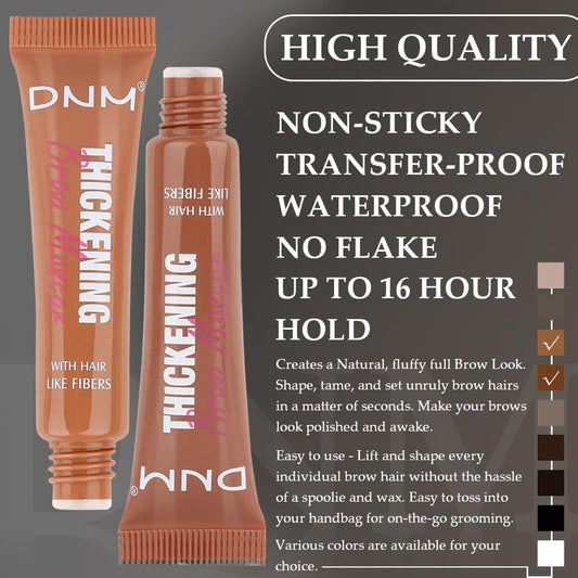 Tinted Thickening Brow Mascara,Brow Fast Sculpt,Waterproof, Transfer-proof, Brush to Fill in Eyebrows and Cover Gray Hairs - Cruelty Free (2pcs 03 Auburn &04 Rich Auburn)