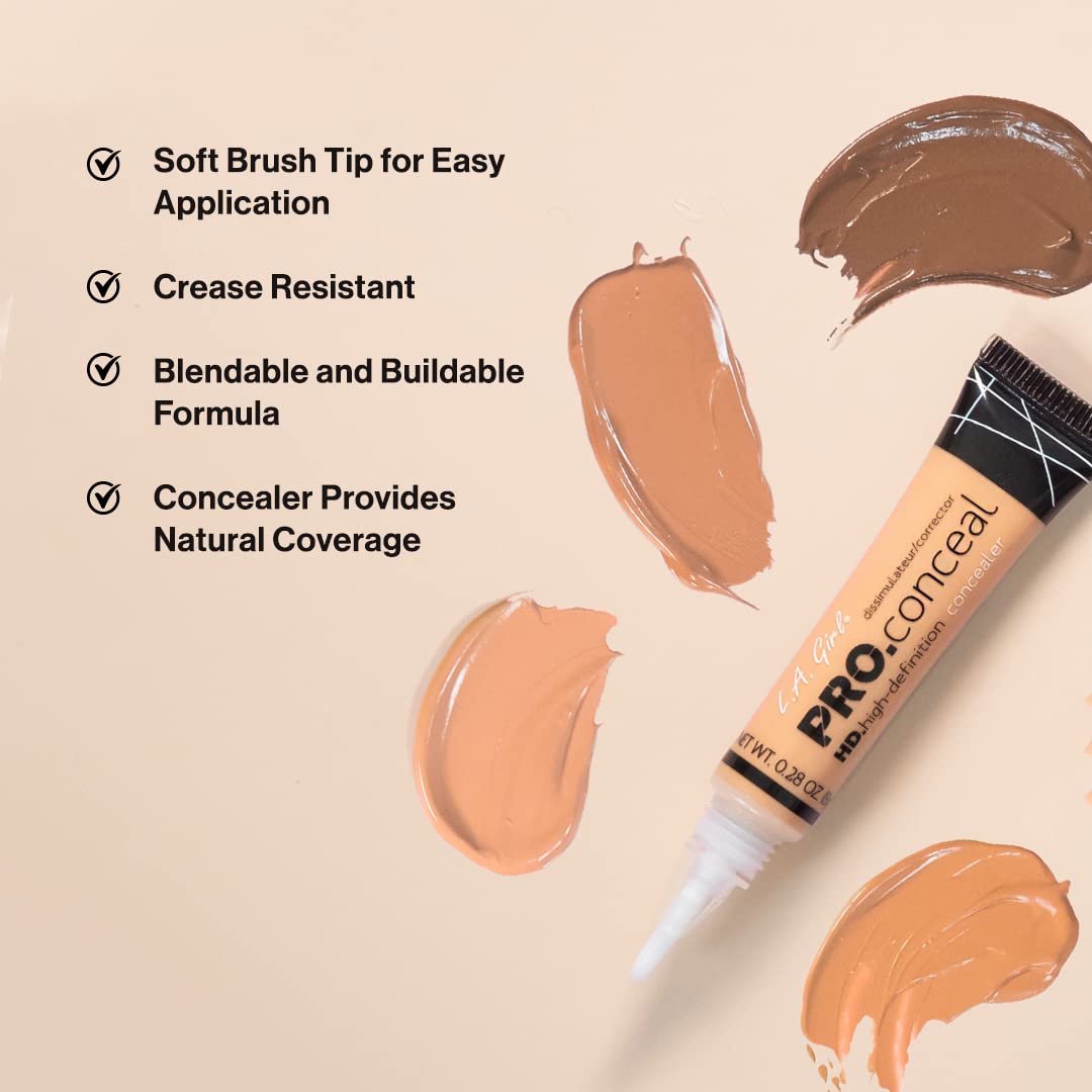 L.A. Girl Pro Conceal HD Concealer, Dark Cocoa, 0.28 Ounce