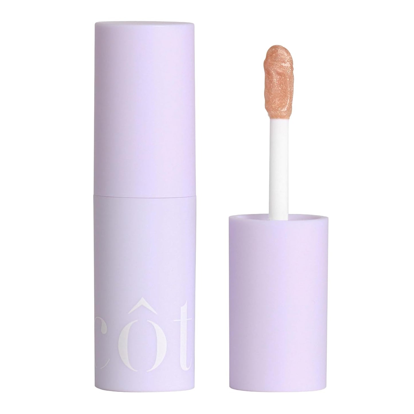 Côte Beauty's Euphoria Peptide Lip Shine, Ultra Hydrating & Long-Lasting Shimmery Sheer Nude Plumping Lip Gloss for Women with Hyaluronic Acid, Shea Butter & Jojoba Oil, Vegan & Cruelty-Free, 0.12FlOz