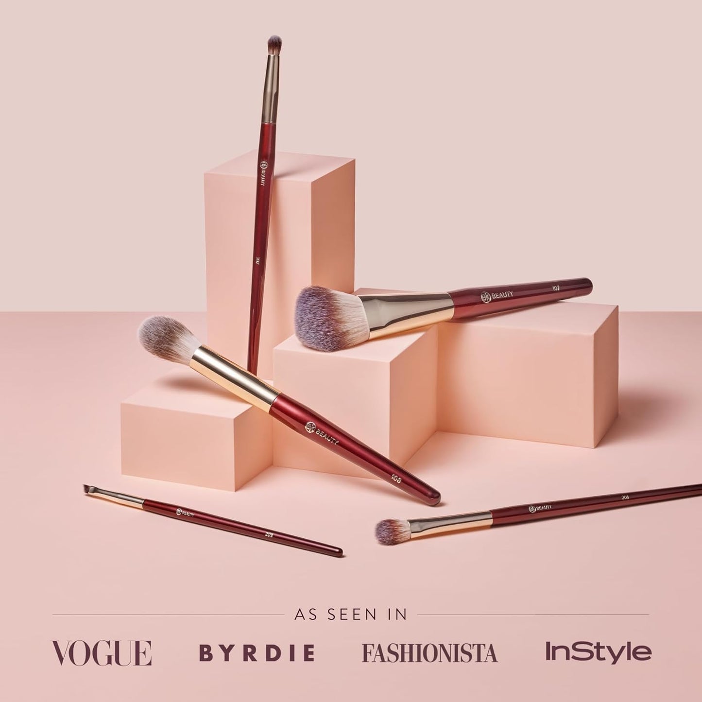 BK BEAUTY - PRECISION BRUSH COLLECTION (5PC) - Professional Makeup Brush Set for Bronzer, Blush, Contour, Powder & Eye Makeup | Premium Face Brushes for Flawless Application