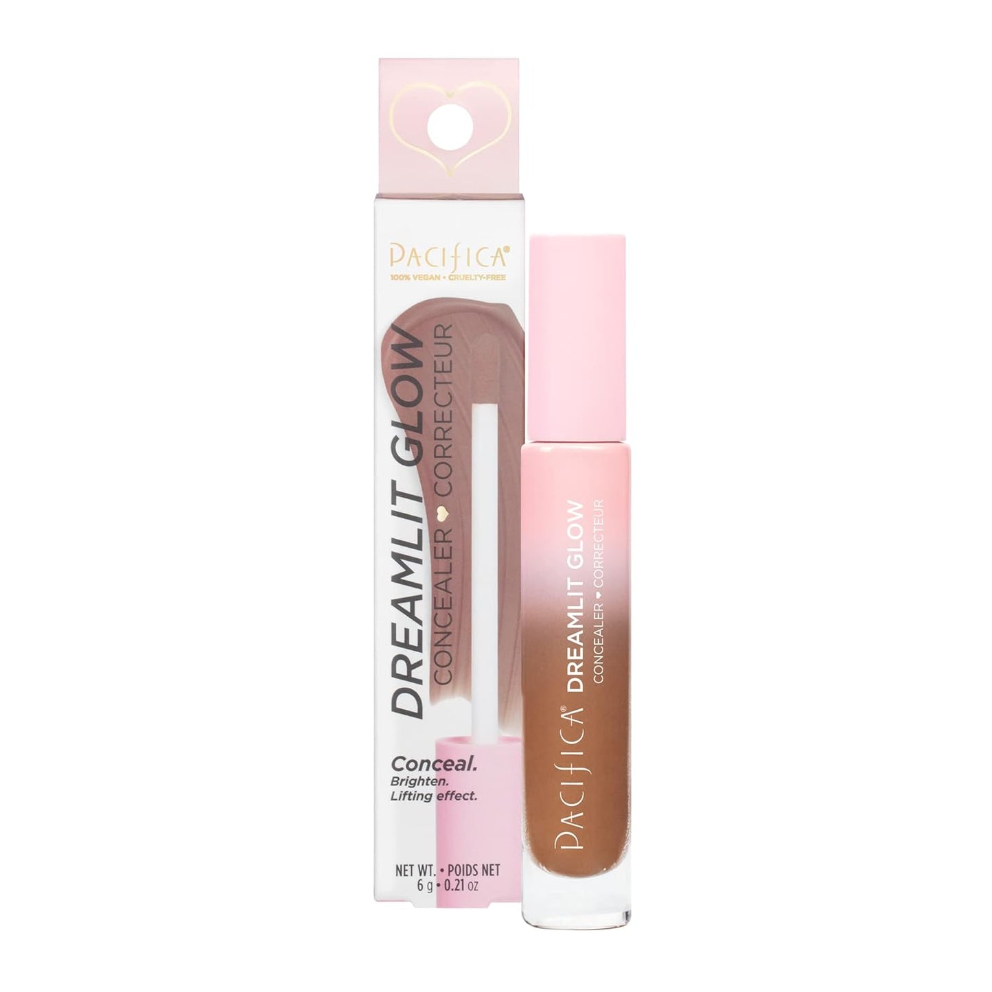 Pacifica Beauty DreamLit Glow Concealer - Shade 05, Makeup, Under Eye Brightener, Long Lasting, Dark Spot Corrector, Dark Circles, Color Corrector, Conceals, Squalane, Vegan, 0.21 oz (1 Count)
