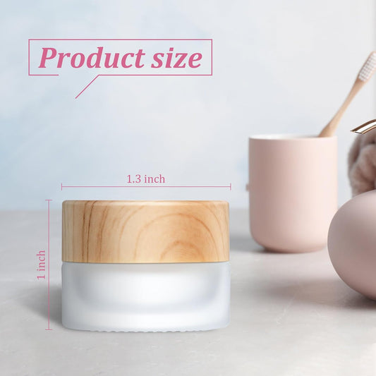 Geiserailie 150 Pieces Glass Cosmetic Containers Empty Sample Jars with Leak Proof Lids Makeup Sample Containers for Lotion Cream Cosmetic (5 Gram)