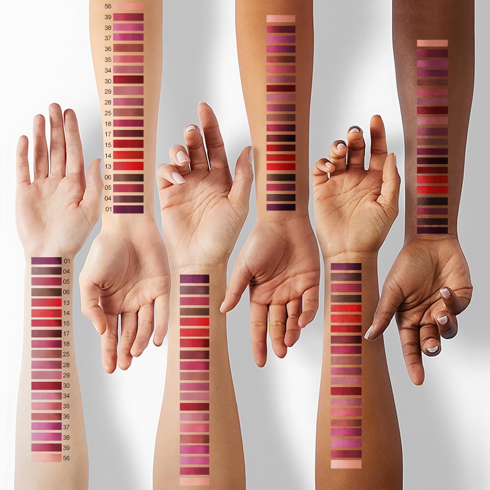 evpct 1Pcs Cherry Frost Red Matte Lip Liner and Liquid Lipstick Stain Makeup Set for women, Red Long Lasting Smudge Proof Lipstick labiales matte mate larga duracion listip 24 hours originales,05#