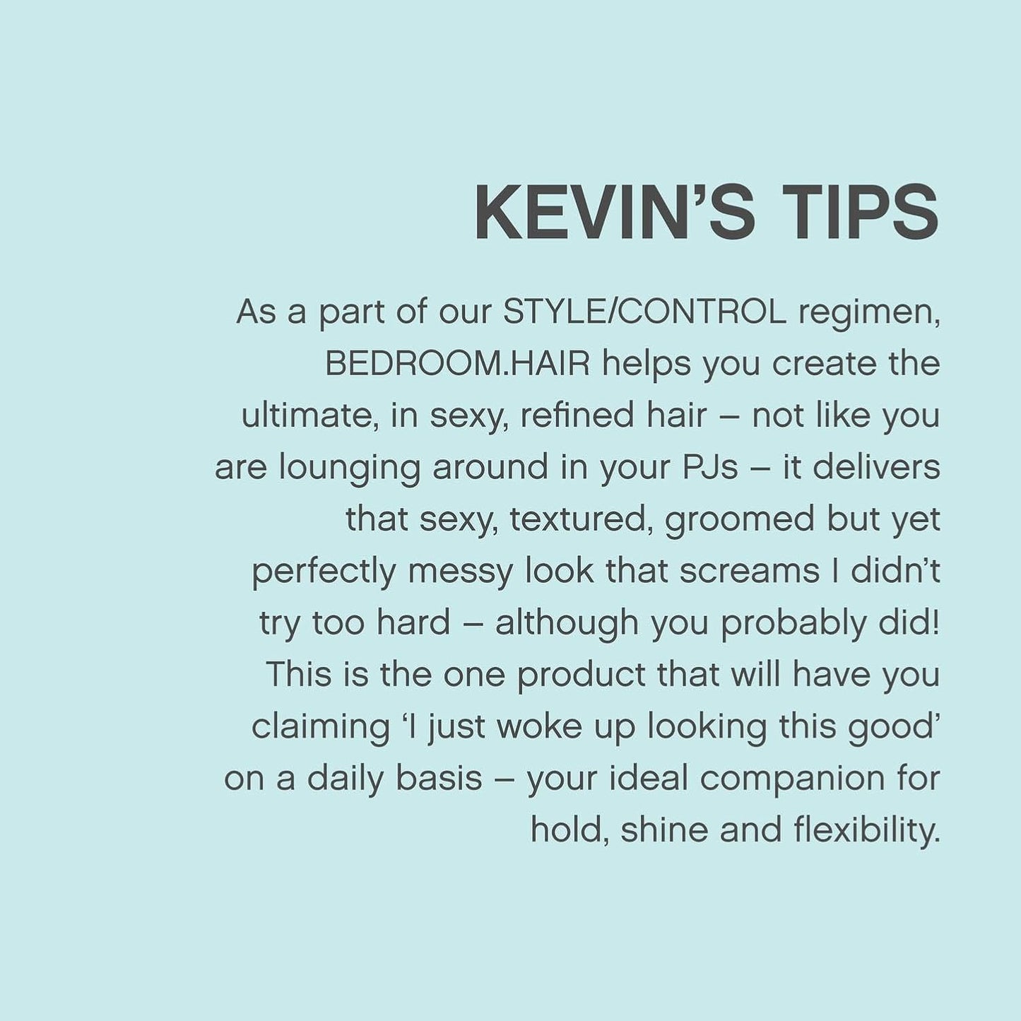 KEVIN.MURPHY BEDROOM.HAIR - Flexible Texturising Hair Spray - For All Hair Types - Hair Care for Effortless Bedroom Hair - With Ginger Root Extract - 100 mL / 3.4 fl oz