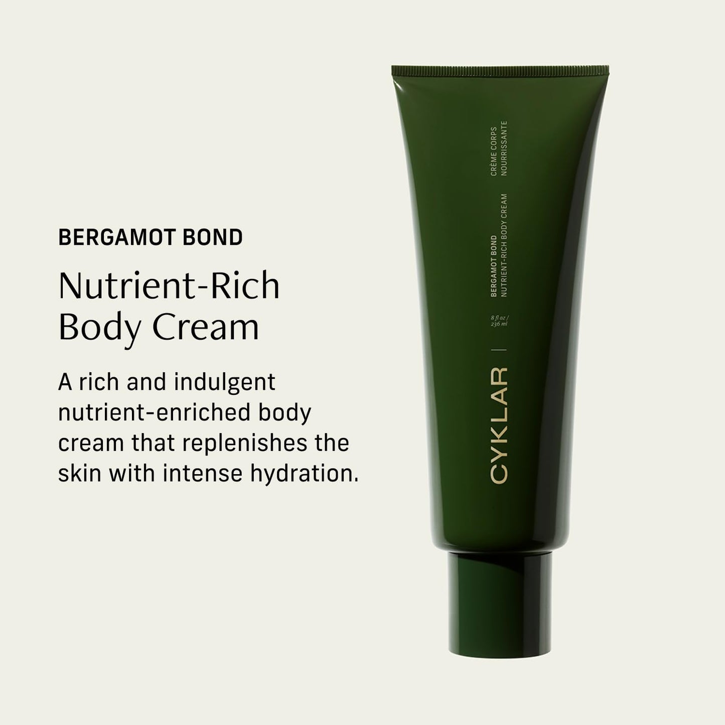 Nutrient Rich Body Cream. Bergamot Bond Nourishing Moisturizer with Niacinamide and Banana Flower Extract. Deep Hydration, Thick Body Lotion, Dry Skin Cream for Women and Men, 8 Fl Oz