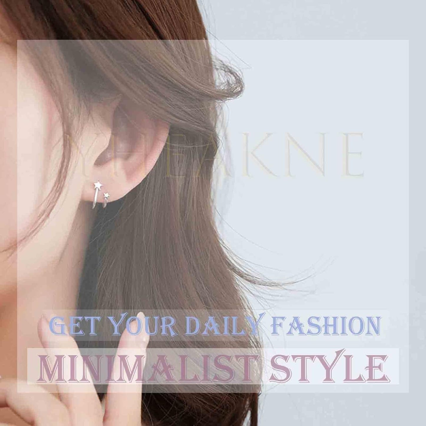 Star Spiral Hoop Earrings Silver Star Wrap Earrings Boho Cluster Star Studs Earrings Twist Ear Huggies Earrings Jewelry for Women and Girls