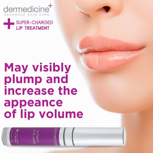Ultimate Lip Plumper Super-Charged Lip Treatment w/Peptides, Vitamin E & Hyaluronic Spheres | May Enhances and Boost Lips for a Plumper Appearance 0.25 fl oz / 7.5ml