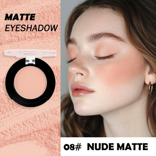 Monochrome Matte Eyeshadow Makeup Palette, Highly Pigmented Nude Eyeshadow Palette, Matte Pressed Powder Eyeshadow Makeup, Single Vegan Eye Shadow, Daily Evening Women Girls Eyes shadow Gift 8#