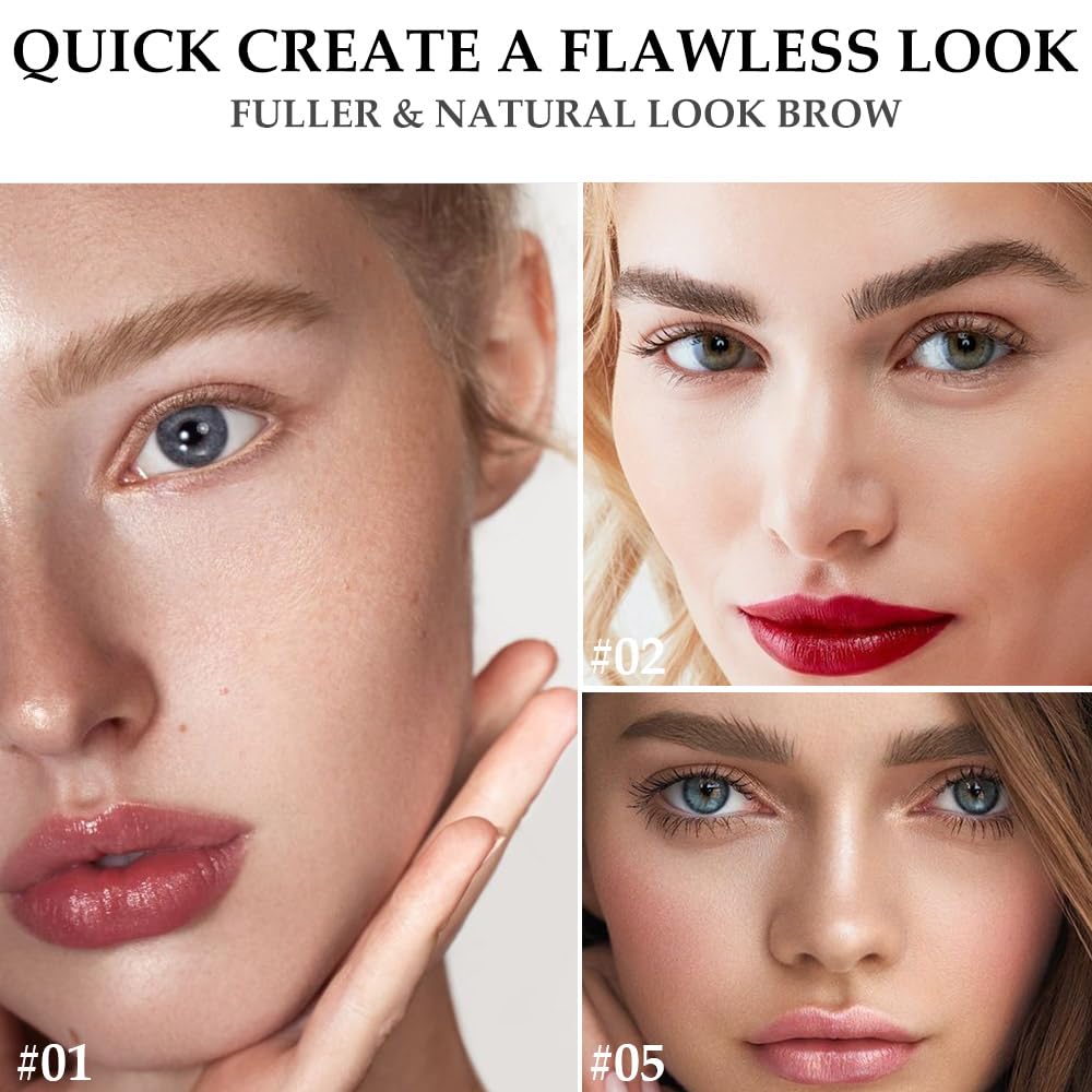 Tinted Thickening Brow Mascara,Brow Fast Sculpt,Waterproof, Transfer-proof, Brush to Fill in Eyebrows and Cover Gray Hairs - Cruelty Free (3pcs 01 Taupe &02 Cool Blonde &05 Cool Ash Brown)