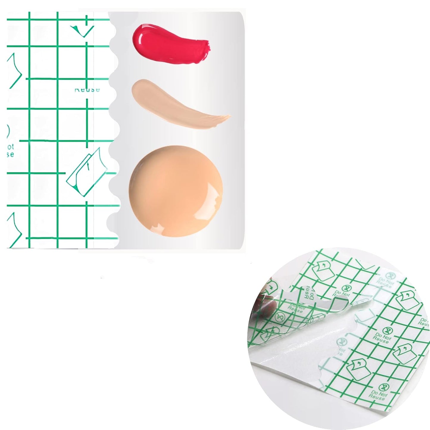 Disposable Makeup Palettes,Makeup Artist Must Haves Adhesive Makeup Mixing Tray Waterproof Tape,Mini Travel Makeup Palette for Women Girls Female Make up (3.2 Inch/120 Pieces)