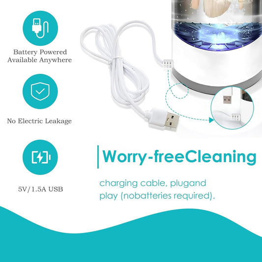 Electric Makeup Brush Cleaner Machine - Quick Efficient Machine for Deep Cleaning All Types of Brushes, Beauty Tool for Women Travel