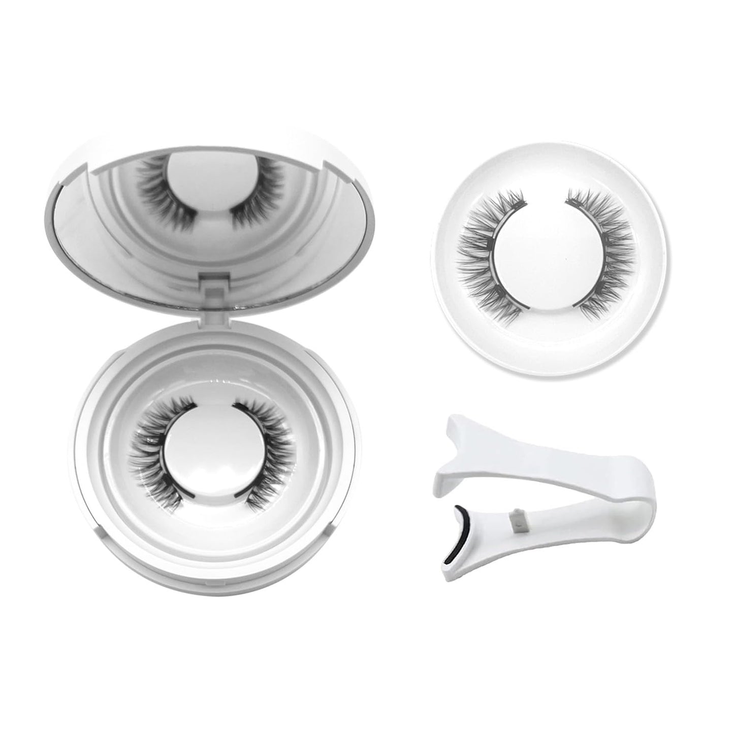 Elara Craft Magnetic Eyelashes with Applicator, Magnetic Eyelashes Natural Look,Reusable Magnet Lashes No Glue Needed Soft Lashes Kit(Fuller)