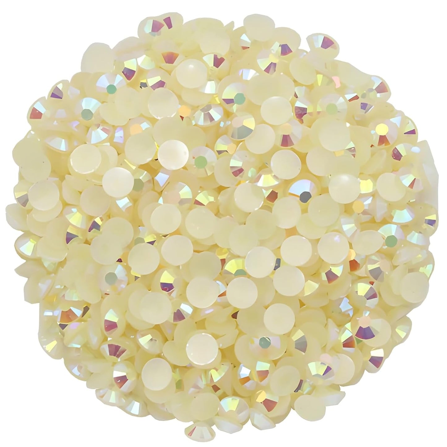2250 Pcs SS16 4mm AB Flatback Rhinestones for Nails Art Crafts Glitter Round Shine Gems Crystals DIY Clothes Shoes （Champagne AB）