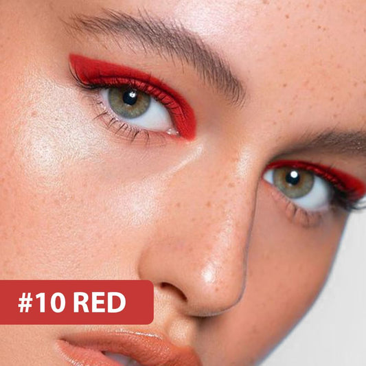 evpct 2Pcs Red Color Gel Glitter Eyeliner Pencils Set for Women Waterline Waterproof Smudge Proof lapiz de ojos delineador de ojos contra el agua Eye Liner Makeup