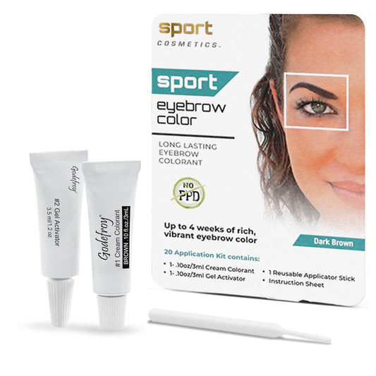 Eyebrow Color For Women, 20 Application Kit, Dark Brown
