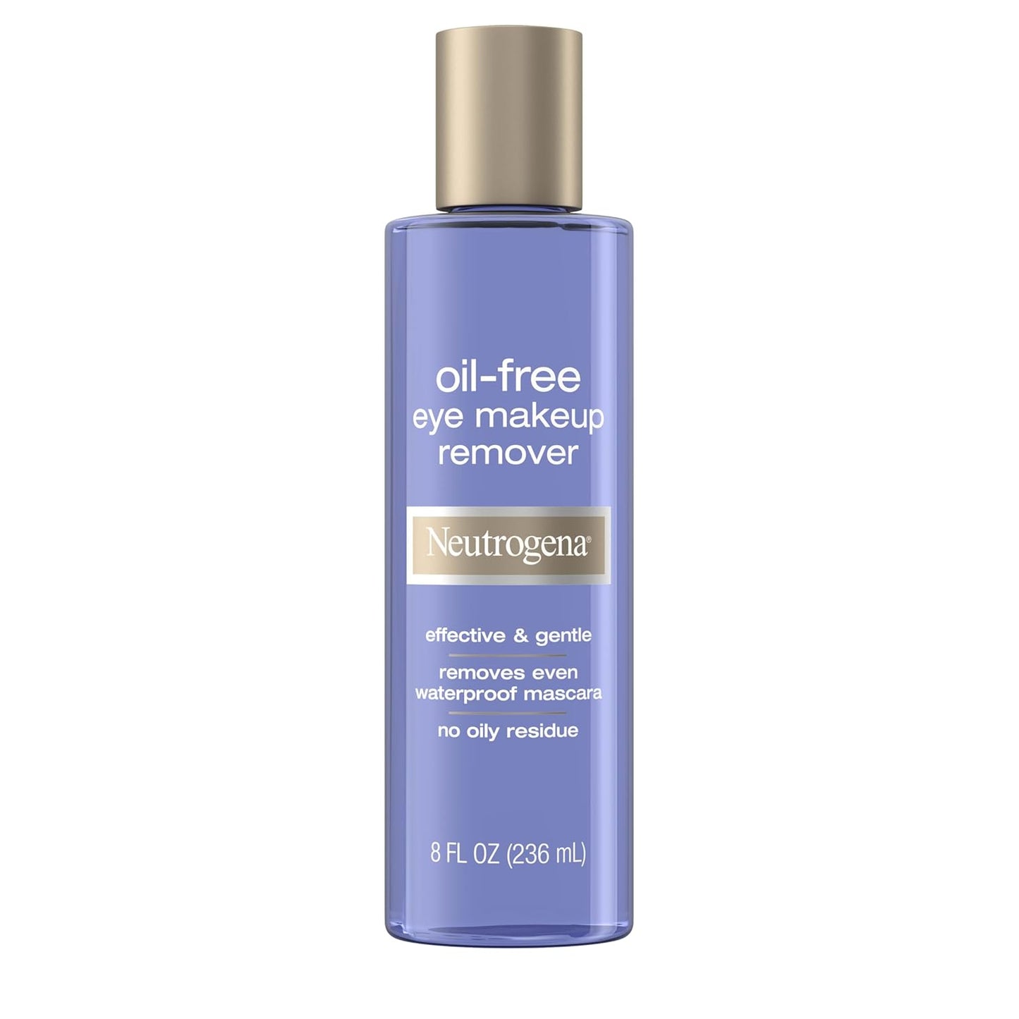 Neutrogena Gentle Oil-Free Eye Makeup Remover & Cleanser for Sensitive Eyes, Non-Greasy Makeup Remover, Waterproof Mascara Remover, Dermatologist & Ophthalmologist Tested, 8 fl. oz