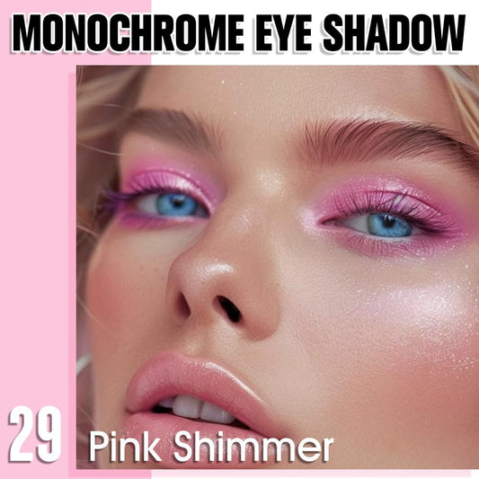 Pink Shimmer Eyeshadow Palette for Women, Single Monochrome Eye Shadow Makeup, Shiny Pressed Powder, Blendable Natural sombras para ojos, Holographic,Vegan,Travel -29