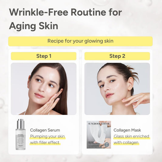SUNGBOON EDITOR Deep Collagen Hydrating Duo : Deep Collagen Power Boosting Cream In Serum & Hydro Booster Moisture Sunscreen, Volufiline Serum, face sunscreen, Korean Skin Care