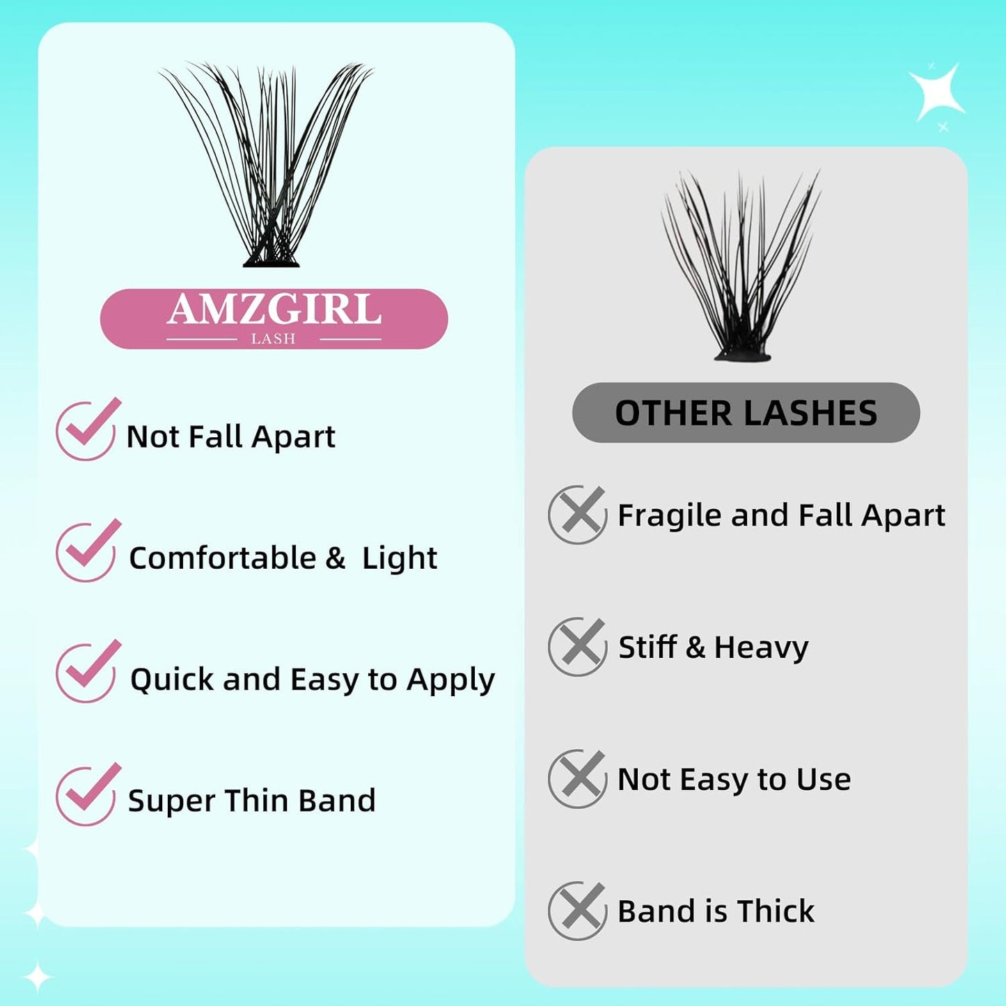 Lash Clusters Wispy 320PCS Eyelash Extension 30D 40D Cluster Lashes Individual Lashes DIY Lash Extension Natural Look Cluster Eyelash Extensions Soft False Eyelashes at Home for Beginners(D-Mix9-16mm)