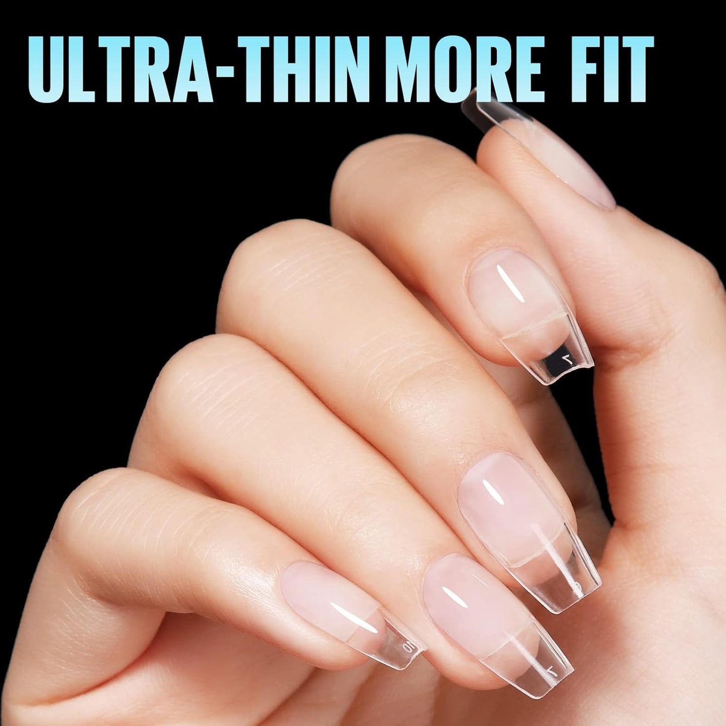 TOMICCA Medium Coffin Nail Tips, 360Pcs Half Matte Gel Nails, 15 Sizes Nail Extension Tips Set, Full Cover Pre Shaped Fake Nails for Beginner and Professional DIY Nail Salon