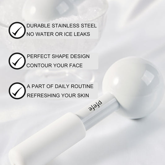 Ice Globes for Face & Eyes, Unbreakable Stainless Steel Cryo Sticks for Beauty Routines, Facials Cold Roller Cooling Globes for Puffiness, Wrinkles, Dark Circles, Headaches